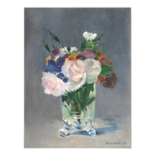 Impression Photo Fleurs vintages Edouard Manet dans un vase de cris