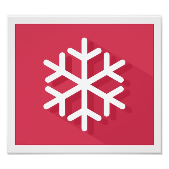Impression Photo Flocon de neige blanc (Devant)