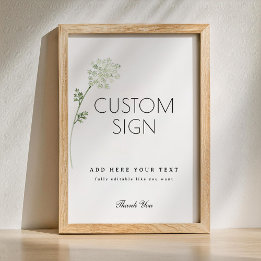 Impression Photo Floral Baby in Bloom Baby Shower Custom Sign