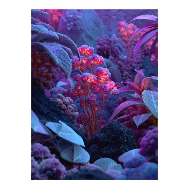 Impression Photo Flore Alien Lumineuse de Roche (Devant)