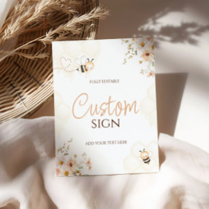 Impression Photo Flore Miel Bumble Abeille Baby shower personnalisé