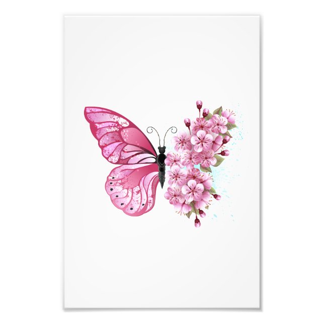 Impression Photo Flower Butterfly (Devant)