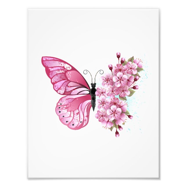 Impression Photo Flower Butterfly (Devant)