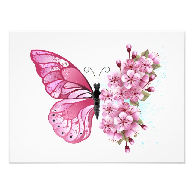 Impression Photo Flower Butterfly (Devant)