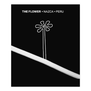 Impression Photo Flower Nazca Pérou ancien idole géoglyphe symbole