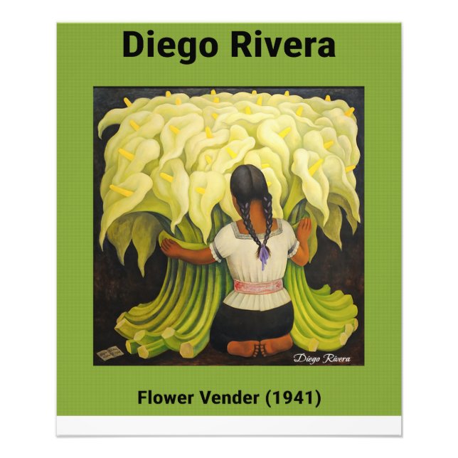 Impression Photo Flower Vender (1941) de Diego Rivera (Devant)