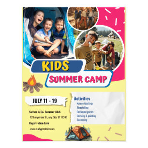 Impression Photo Flyer de camp d'été pour enfants, Bootcamp pour en