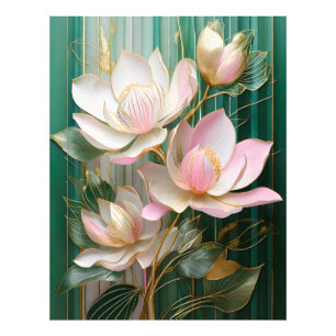 Impression Photo Fond d'écran en fleurs Art Magnolia Japonais
