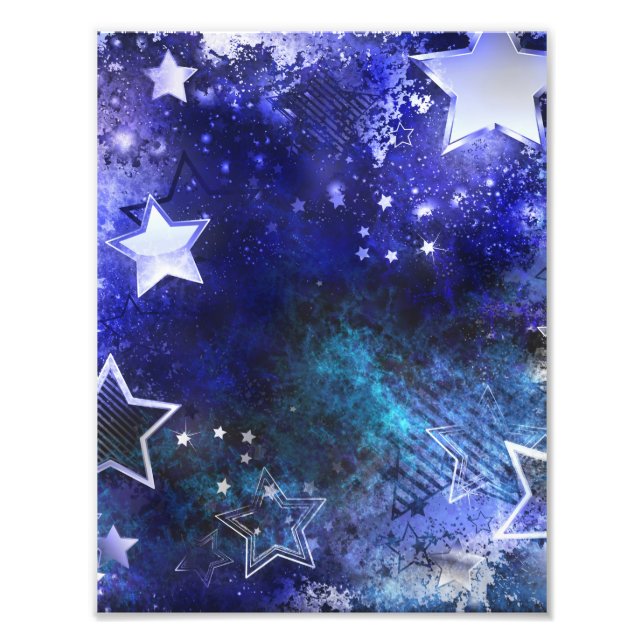 Impression Photo Fond spatial avec étoiles (Devant)