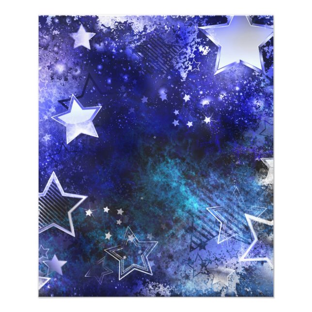 Impression Photo Fond spatial avec étoiles (Devant)