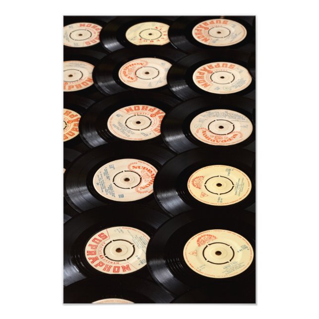 Impression Photo Fonds de disques vinyles (Devant)