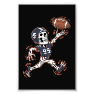 Impression Photo Football américain Squelette Halloween Football