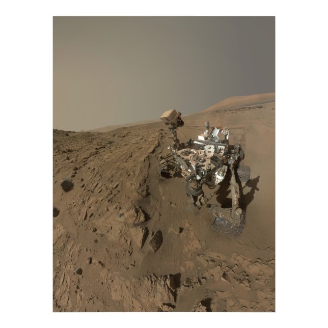 Impression Photo Forage Mars Curiosity Red Martian Paysage (Devant)