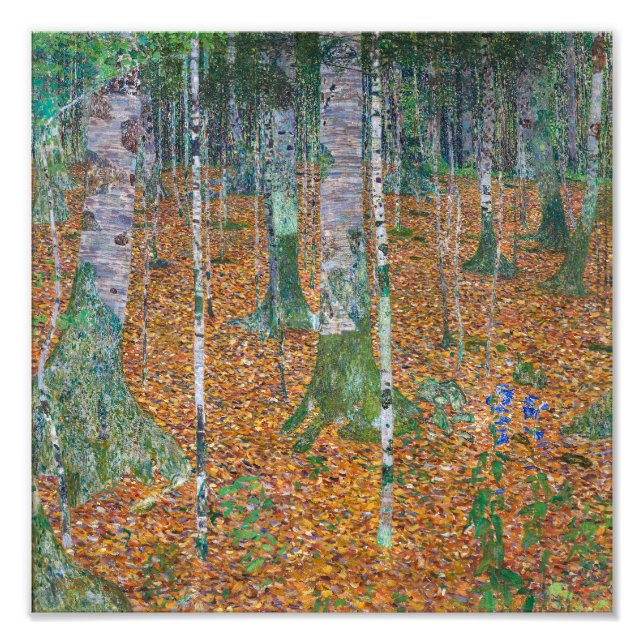 Impression Photo Forêt de Birch | Gustav Klimt | (Devant)