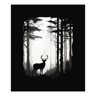 Impression Photo Forêt de cerfs faune