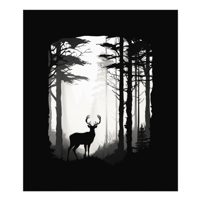 Impression Photo Forêt de cerfs faune (Devant)