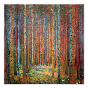 Impression Photo Forêt de sapins Gustav Klimt