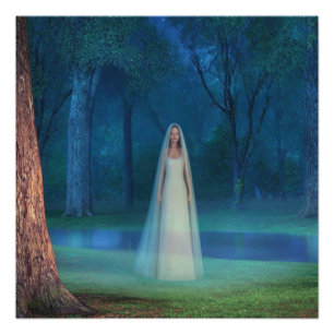 Impression Photo Forêt Mystique la Nuit – Art Fantastique