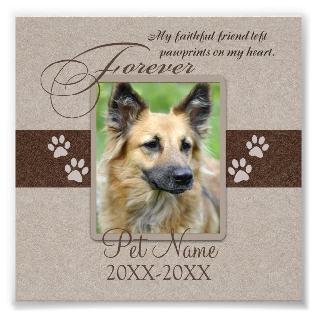 Impression Photo Forever Love Pet Sympathy Custom (Devant)