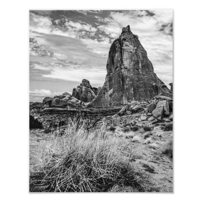 Impression Photo Formation de roches verticales noires et blanches  (Devant)