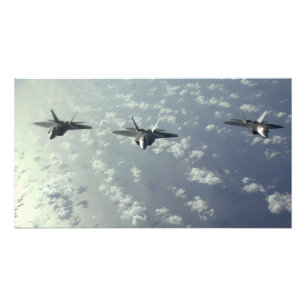 Impression Photo Formation de trois navires de F-22 Raptors