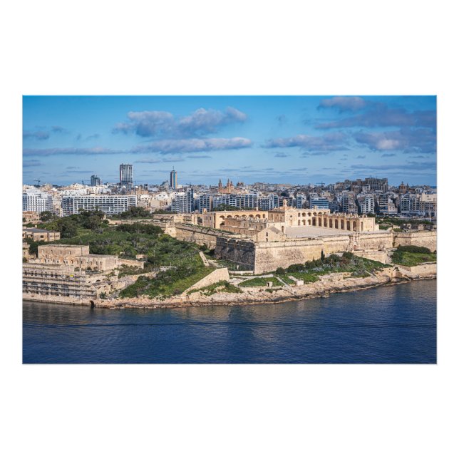 Impression Photo Fort Manoel et Sliema de La Valette, Malte (Devant)