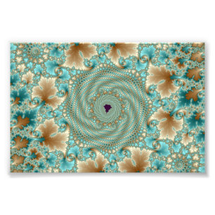 Impression Photo Fractale feuillue de spirales