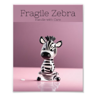 Impression Photo Fragile Zebra : Manipuler avec soin