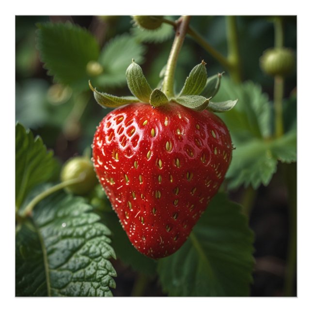 Impression Photo fraise pendante (Devant)