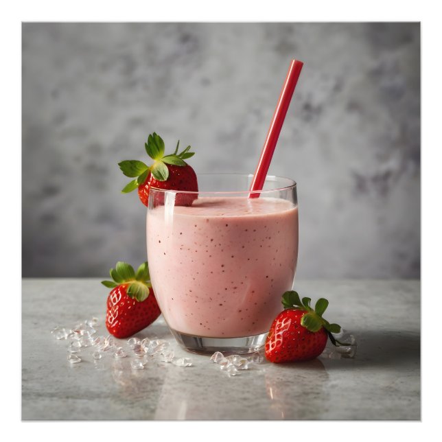 Impression Photo Fraise Smoothie (Devant)