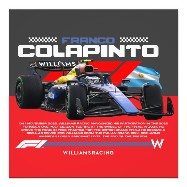 Impression Photo Franco colapinto (Devant)