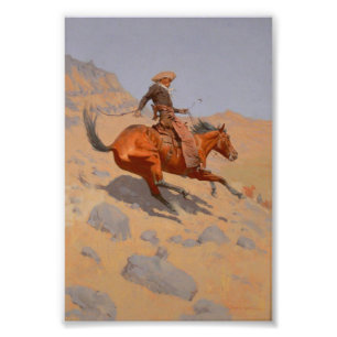Impression Photo Frederic Remington - Le Cow-boy