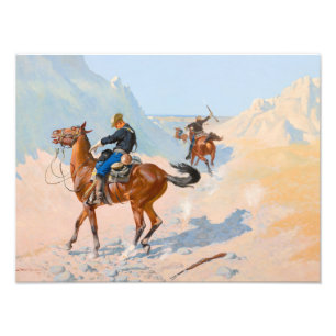 Impression Photo Frederic Remington - The Advance-Guard ou The Mil