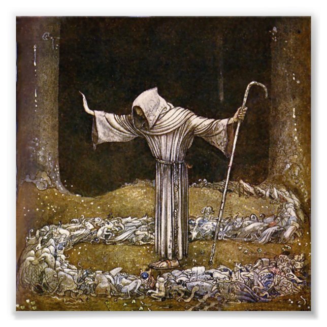 Impression Photo “Frère Martin” Aquarelle de John Bauer (Devant)