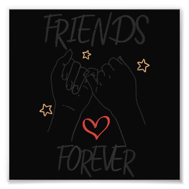 Impression Photo Friends forever best friend love friendship trust (Devant)