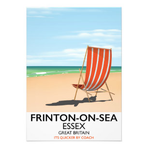 Impression Photo Frinton-on-Sea, Essex, affiche de bord de mer.
