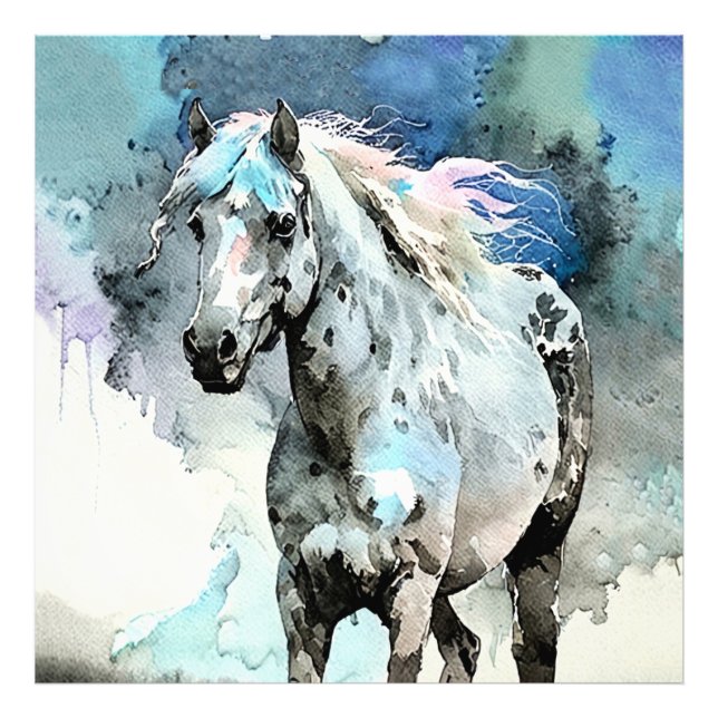 Impression Photo Frisky Appaloosa Mare Watercolour (Devant)