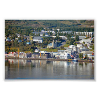 Impression Photo Front de mer d'Akureyri, Islande