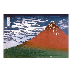 Impression Photo Fuji rouge, Aka Fujiyama Volcan Katsushika Hokusai