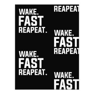 Impression Photo Funny Wake Fast Repeat Graphisme Sarcastique