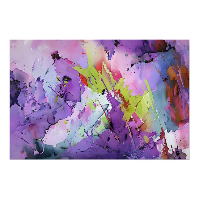 Impression Photo "Fusion des teintes" Art Abstrait contemporain (Devant)