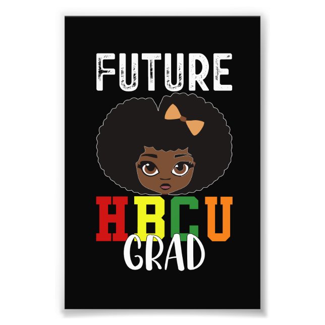Impression Photo Future diplômée d'une HBCU Fille Remise des diplôm (Devant)