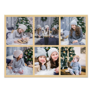 Impression Photo Galerie de photos 6 enfants Afficher Beige