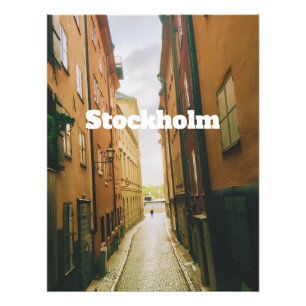 Impression Photo Gamla Stan, Stockholm Souvenir, Rétro Européen