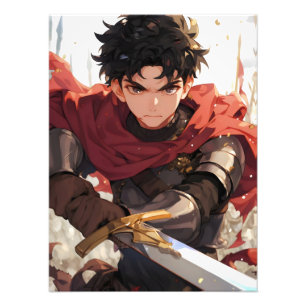 Impression Photo Garçon Chevalier d'Anime Fantastique