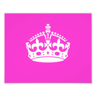 Impression Photo GARDER CALM CROWN Royal Icon sur Pink Personnalise