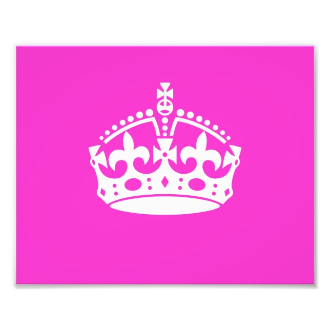 Impression Photo GARDER CALM CROWN Royal Icon sur Pink Personnalise (Devant)