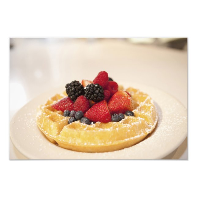 Impression Photo gaufre aux fruits frais (Devant)