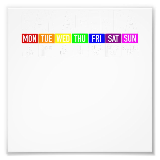 Impression Photo Gay pride de l'agenda gay (Devant)