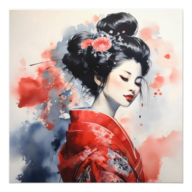 Impression Photo Geisha Femme Japon (Devant)